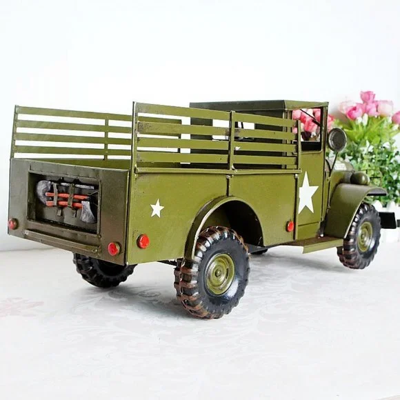 CRetro WII Willys-Overland Jeep Model Home Decor, Green